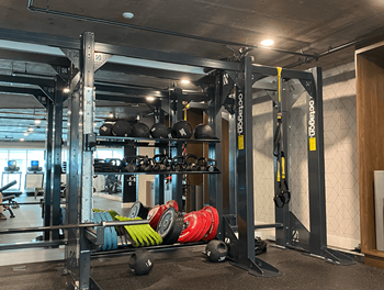 Expansive fitness center